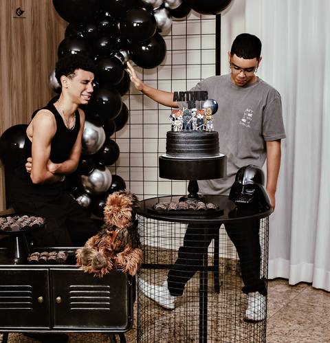 foto de aniversário tema star wars feito por helenice gonçalves fotografia, tema festa star wars, festa menino tema star wars em brasilia df.'