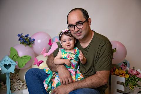 ensaio smash the cake tema jardim'