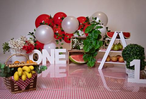 cenario smash the cake tema piquinique menino'