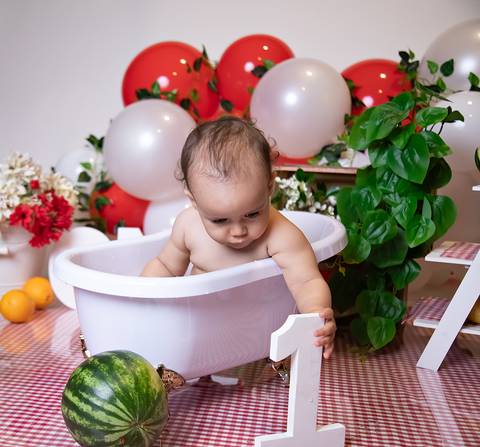 ensaio smash the cake tema  piquinique menino em brasilia'