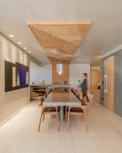 sala grande fotografia de arquitetura e ambiente ripado de madeira madeira clara'