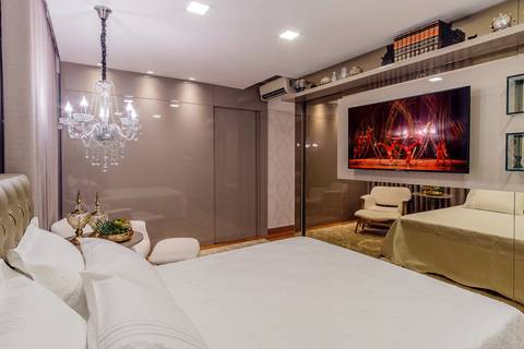 tv televisão no quarto quarto de luxo'