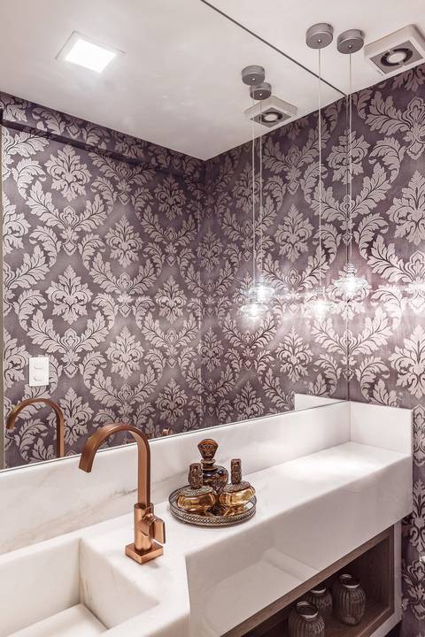 lavabo banheiro apt com lavabo lavabo de luxo papel de parete em baheiro '
