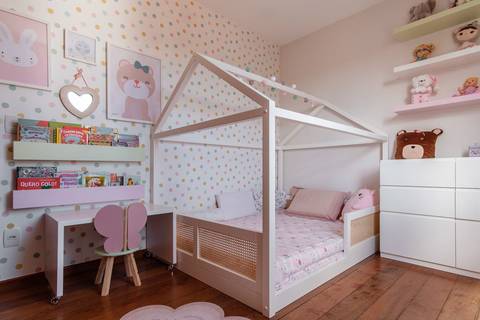 quarto de menina cama sistema montessori diego rocha fotografo fotografia de arquitetura e ambiente bh belo horizonte'