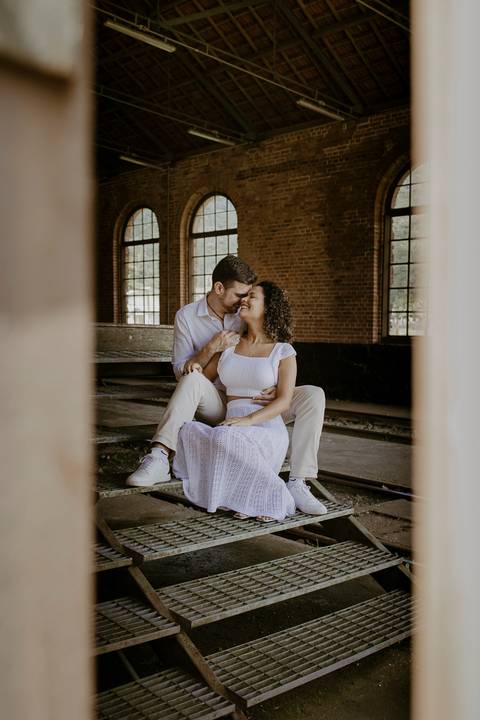 foto casal no ensaio pre wedding'