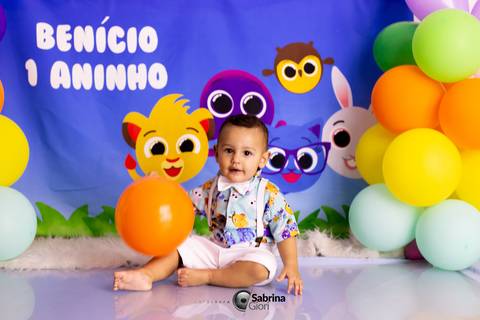 Ensaio fotográfico de 1 ano em studio Smash the cake em BH '