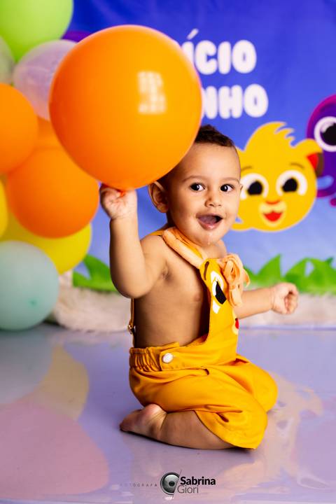 Ensaio fotográfico de 1 ano em studio Smash the cake em BH '