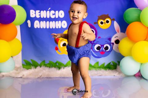 Ensaio fotográfico de 1 ano em studio Smash the cake em BH '