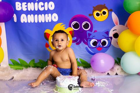 Ensaio fotográfico de 1 ano em studio Smash the cake em BH '
