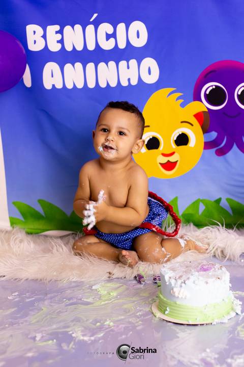 Ensaio fotográfico de 1 ano em studio Smash the cake em BH '