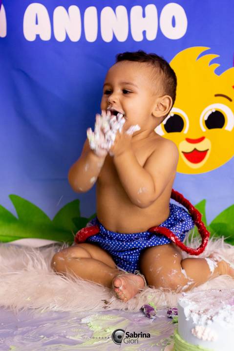 Ensaio fotográfico de 1 ano em studio Smash the cake em BH '