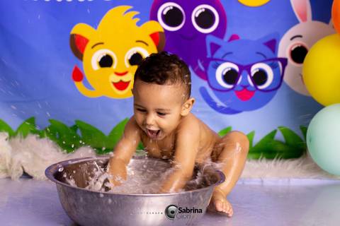 Ensaio fotográfico de 1 ano em studio Smash the cake em BH '