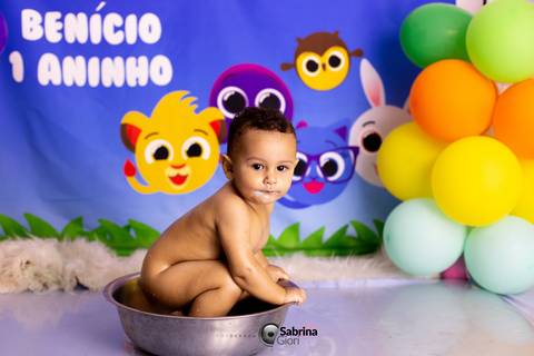 Ensaio fotográfico de 1 ano em studio Smash the cake em BH '