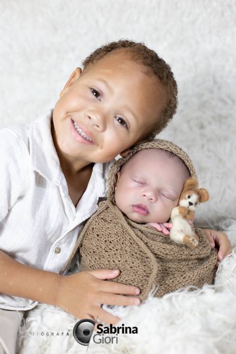 Ensaio newborn em família'