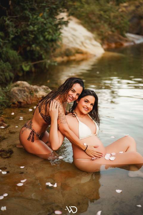 ensaio gestante cachoeira waldavilafotografia irmas'