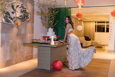 Decoração japonesa aniversário 15 anos'