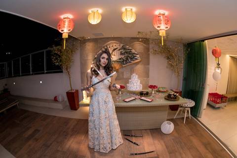 Decoração japonesa aniversário 15 anos'