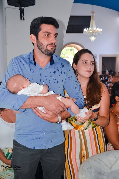 No colo do padrinho de consagração'