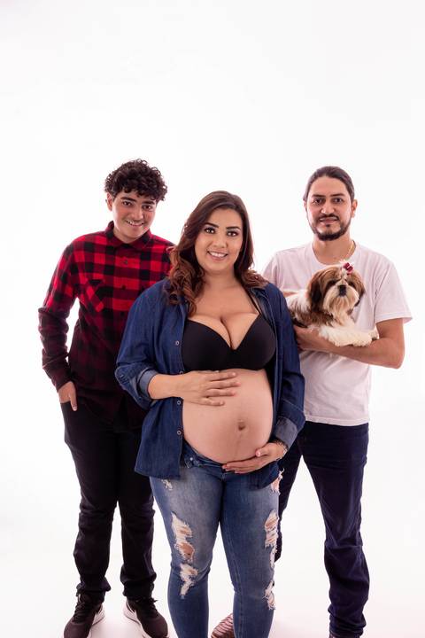 gestante e sua família '