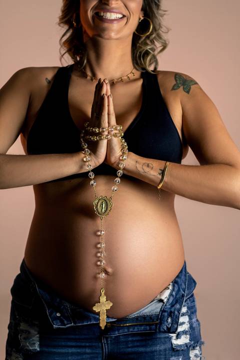 registrando a fé da gestante'