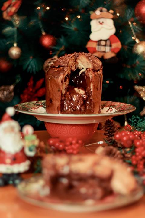 Chocotone + chocolate + Natal
'