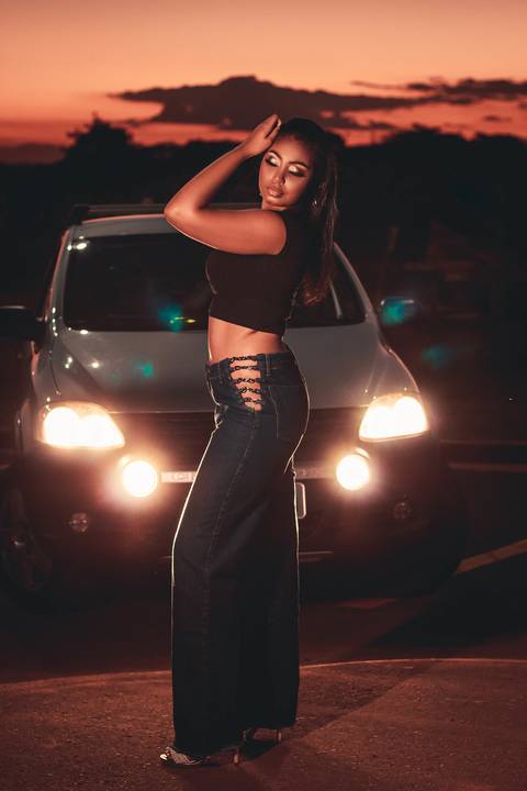 foto em luz de farol'