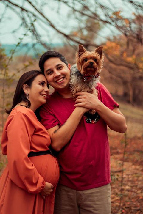 foto casal com pet'