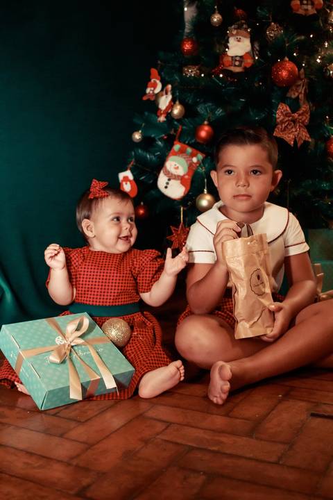 crianças no natal'