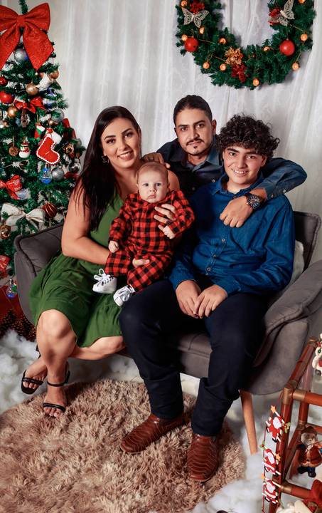 foto em família'