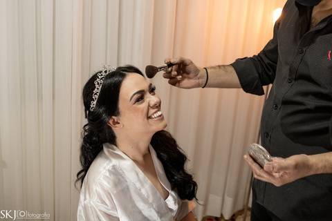 SKJ Fotografia making of noiva Maicon Hair Design'
