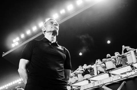 Pedro Caixinha no comando do Santos FC na Vila Belmiro'