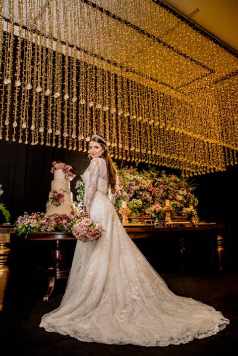 vestido de noiva e decoração'