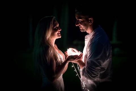 Fotos Ensaio noivos noite'