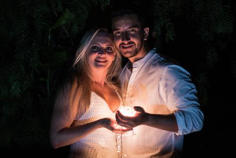 Fotos Ensaio noivos noite'