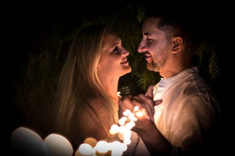 Fotos Ensaio noivos noite'