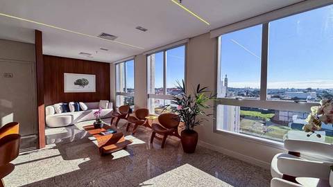 Sala da recepção de clínica médica em campinas em bairro nobre'
