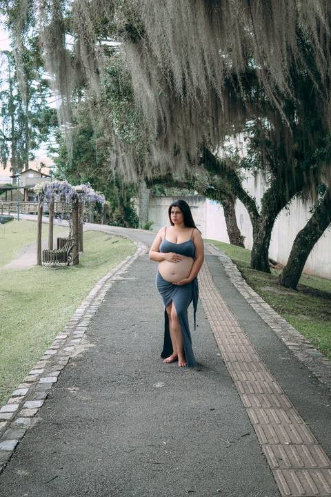 Ensaio Gestante no Parque das Águas em Piraquara Paraná'