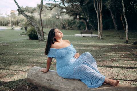 Ensaio Gestante no Parque das Águas Jacob Simião em Piraquara Paraná'