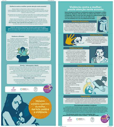 Folheto sobre violência'