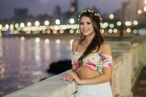 Sessão Fotográfica da Debutante Karina - Ponta da Praia em Santos S.P  - Marcelo Fabiano Fotografia '