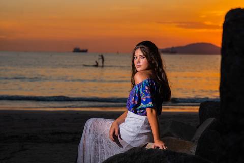 Ensaio Fotográfico na Ponta da Praia em Santos S.P - Marcelo Fabiano Fotografia - Giovanna 15 anos'