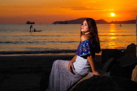 Ensaio Fotográfico na Ponta da Praia em Santos S.P - Marcelo Fabiano Fotografia - Giovanna 15 anos'