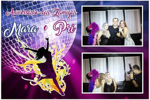 Nosso Totem de fotos na festa das Lindas Mara e Pri - Clube dos Ingleses Santos S.p'