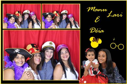A Festa da Manu e da Lari a grande diversão foi nossa Cabine de Fotos - Ilha do Tesouro Buffet'