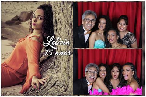 Nossa Cabine de fotos na festa da Letícia de 15 anos - Buffet Brunelli - Marcelo Fabiano Fotografia - Santos S.P'