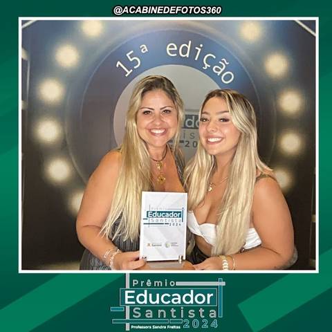 Nosso Totem Slim no Prêmio Educador Santista, fazendo Fotos, Gifs e Boomerangs @acabinedefotos360 '