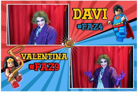 Nossa Cabine de fotos na festa da Valentina e do Davi - Tivoli Buffet - Marcelo Fabiano Fotografia - Decoração: Chic Chic'