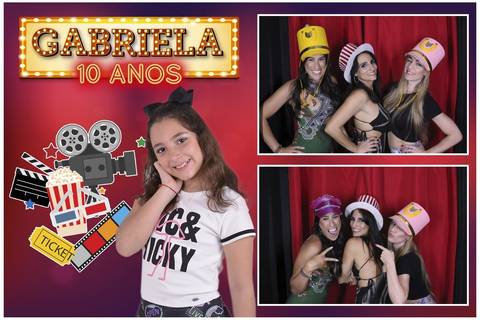 Nossa Cabine de Fotos na festa da Gabriela de 10 anos - Espelho Mágico,Cabine de fotos,Totem fotográfico - Marcelo Fabiano Fotografia - Santos S.P'