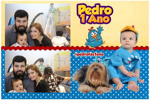 Nosso Totem de fotos na festa do Pedro de 1 aninho'