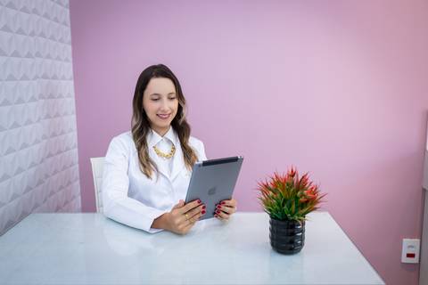 Ensaio corporativo realizado em clínica'